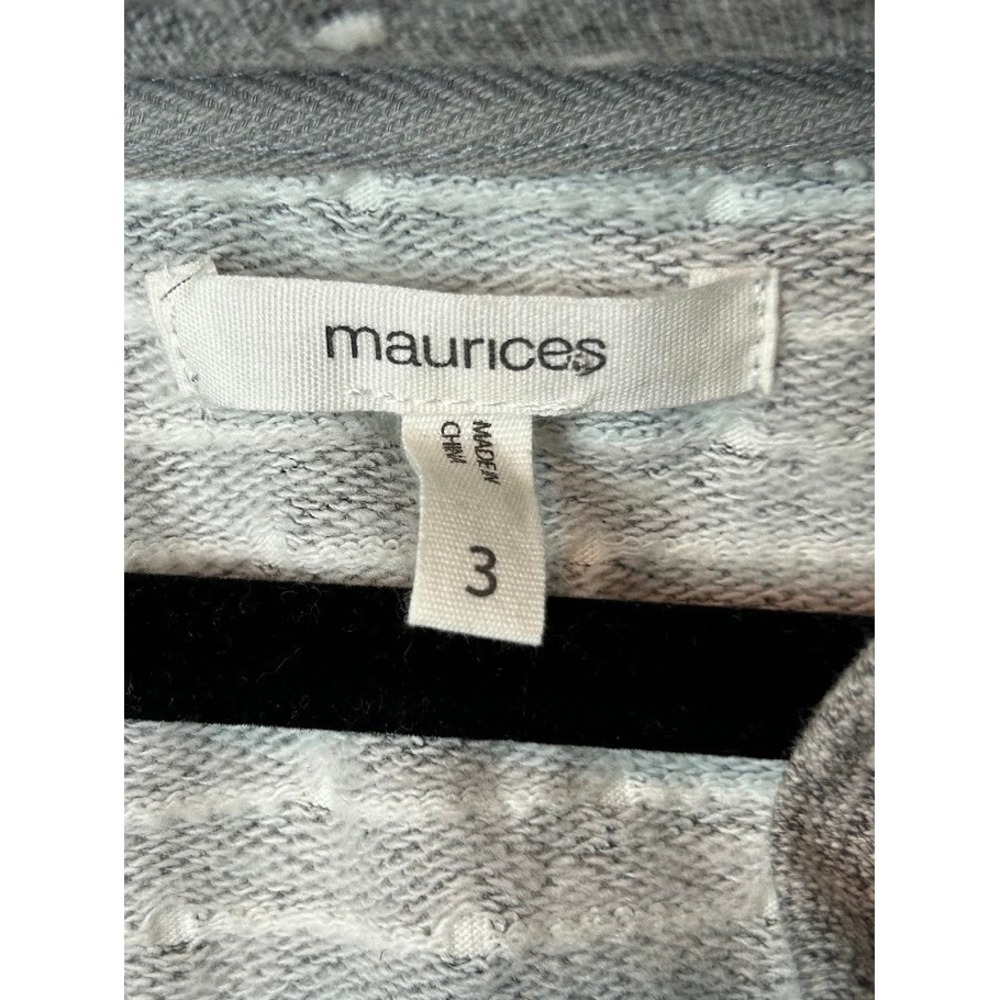 Maurices Jacket Women's 3 (24/26w) Gray Black Polka‎ Dots Pockets Plus Size - Picture 3 of 6